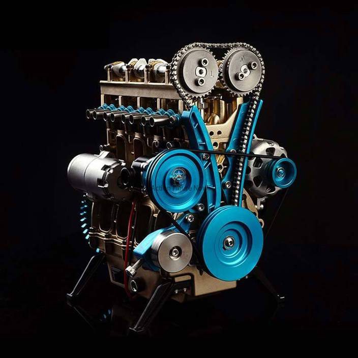 TECHING L4 Miniature DIY Engine Kit - Build Your Own Full Metal 4-Cylinder Model Engine TECHING L4 Miniature DIY Engine Kit - Build Your Own Full Metal 4-Cylinder Model Engine