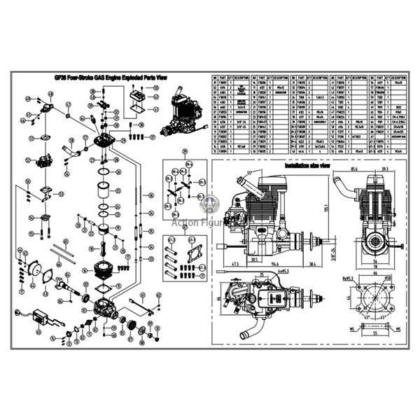 NGH GF38 38cc RC Gas Engine with Ignition for RC Airplane NGH GF38 38cc RC Gas Engine with Ignition for RC Airplane