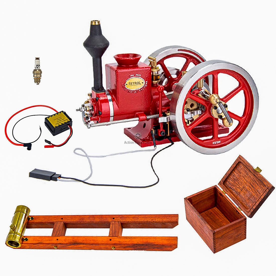 RETROL HM-01 One-Key Start Hit-and-Miss Engine with Starter Kit, Stand, and Accessories RETROL HM-01 One-Key Start Hit-and-Miss Engine with Starter Kit, Stand, and Accessories