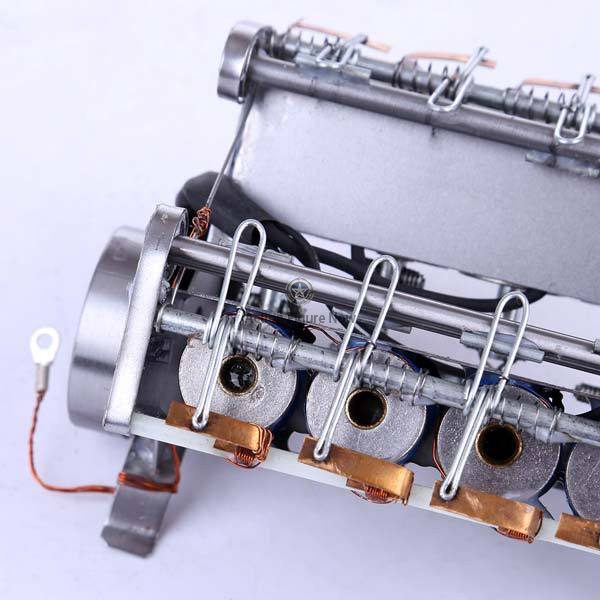V8 Solenoid Engine Model, Electromagnetic 8-Cylinder Electric Car Engine Toy, Collectible Gift - Enginediy