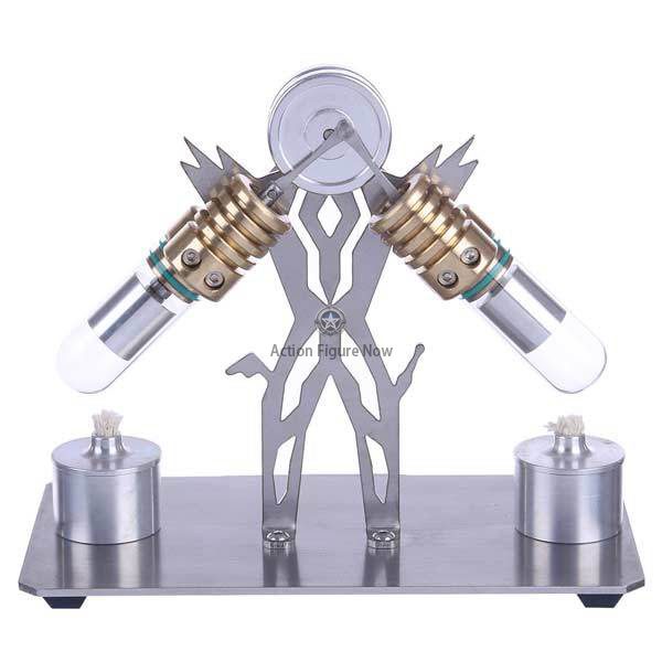 Stirling Engine Kit: V2 Double Cylinder Stirling Engine Motor Model for Education