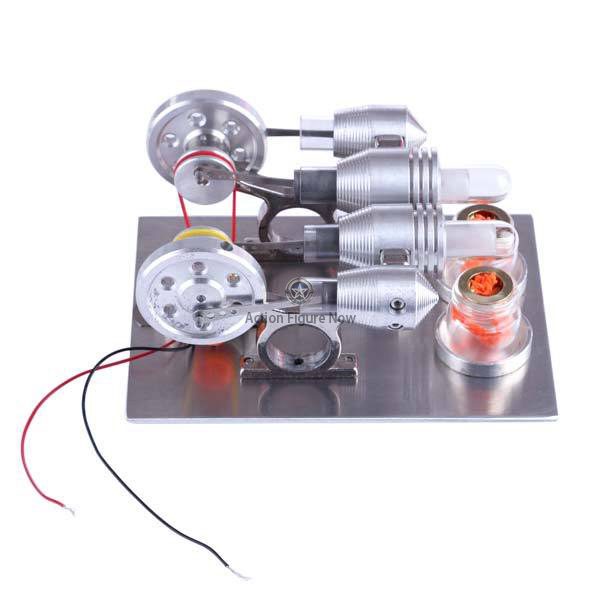 2-Cylinder Stirling Engine Model with Electricity Generator 2-Cylinder Stirling Engine Model with Electricity Generator