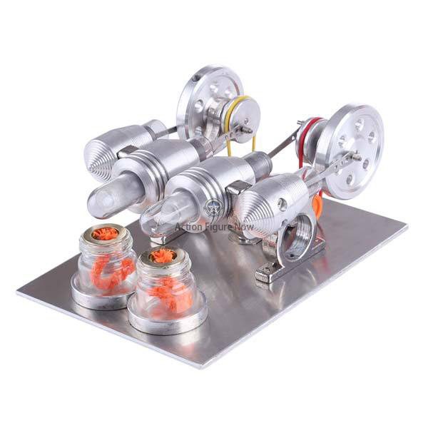 2-Cylinder Stirling Engine Model with Electricity Generator