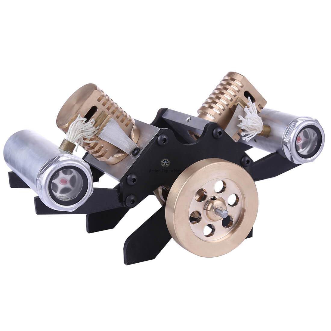 Vacuum Engine V-Shaped Twin-Cylinder Flame Eater Engine Model Kit