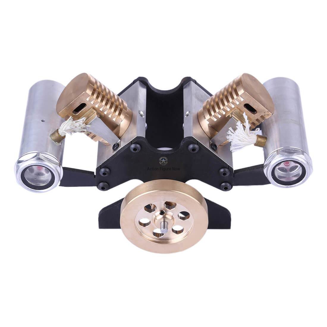 Vacuum Engine V-Shaped Twin-Cylinder Flame Eater Engine Model Kit