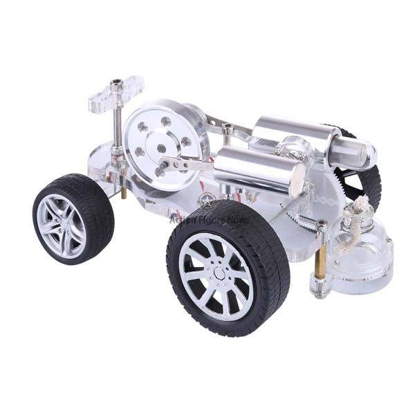 Stirling Engine Car Model: Steering and Educational Science Toy Stirling Engine Car Model: Steering and Educational Science Toy