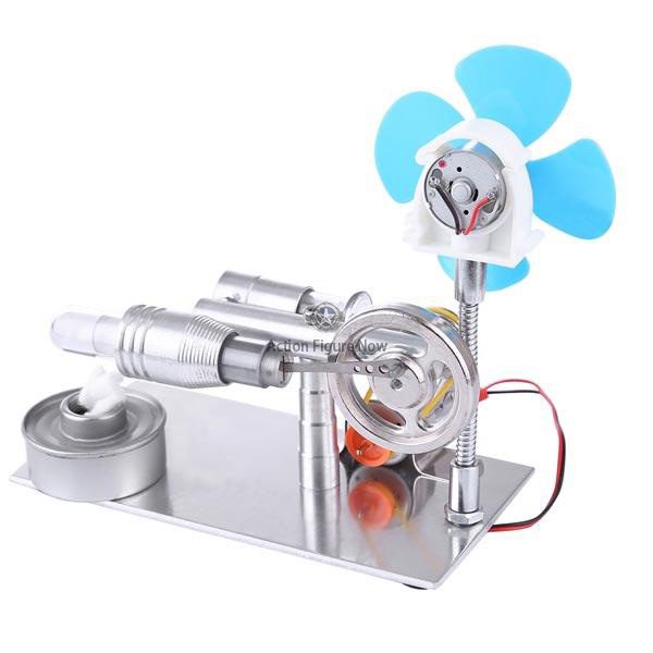 Stirling Engine Model with Fan and Light Bulb Science Educational Toy