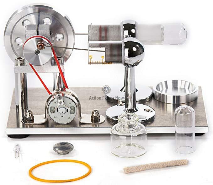 Enginediy Colorful LED Educational Stirling Engine Model with Electricity Generator