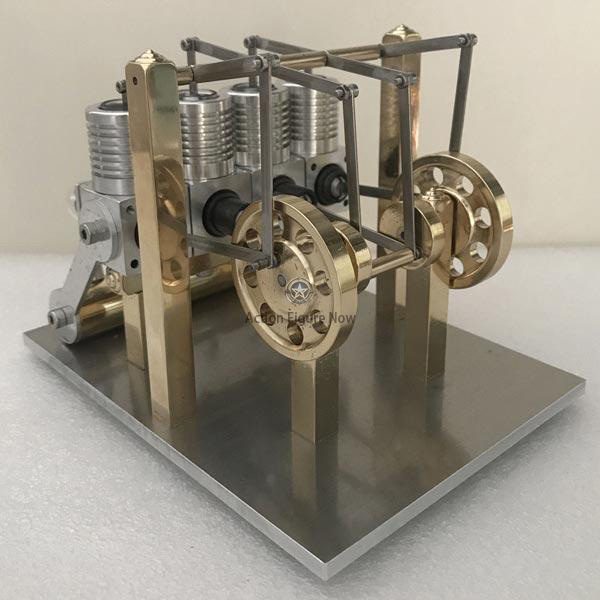 4-Cylinder Balance Stirling Engine Model Kit - Enginediy