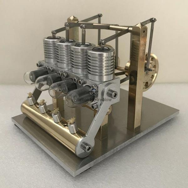 4-Cylinder Balance Stirling Engine Model Kit - Enginediy