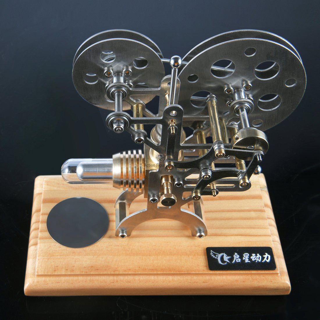 Stirling Engine Kit: Nostalgic Film Projector Design External Combustion Engine Model