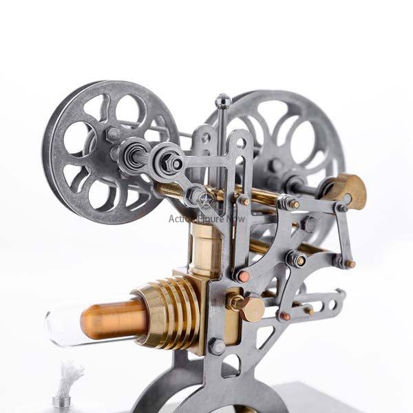 Stirling Engine Model Kit with Retro Film Projector Design and Metal Base