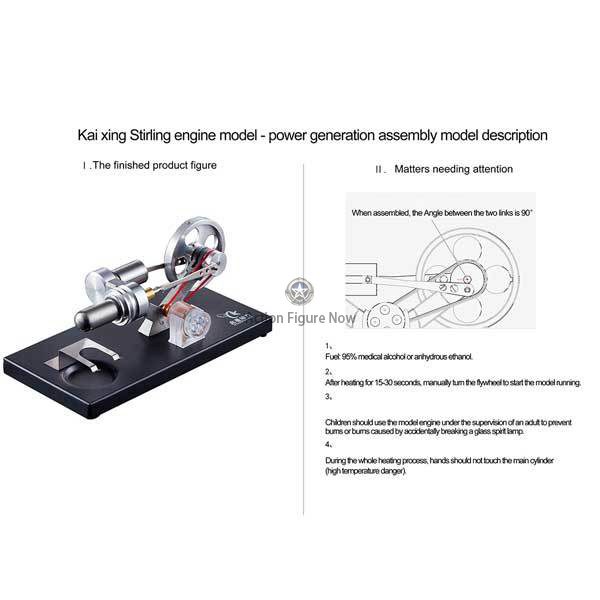 Stirling Engine Generator Kit - Unassembled DIY Model with 4 LED Lights Stirling Engine Generator Kit - Unassembled DIY Model with 4 LED Lights