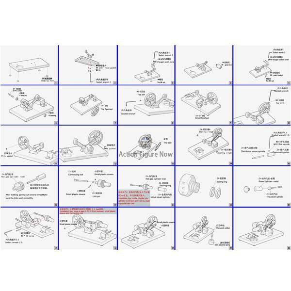 Stirling Engine Generator Kit - Unassembled DIY Model with 4 LED Lights Stirling Engine Generator Kit - Unassembled DIY Model with 4 LED Lights