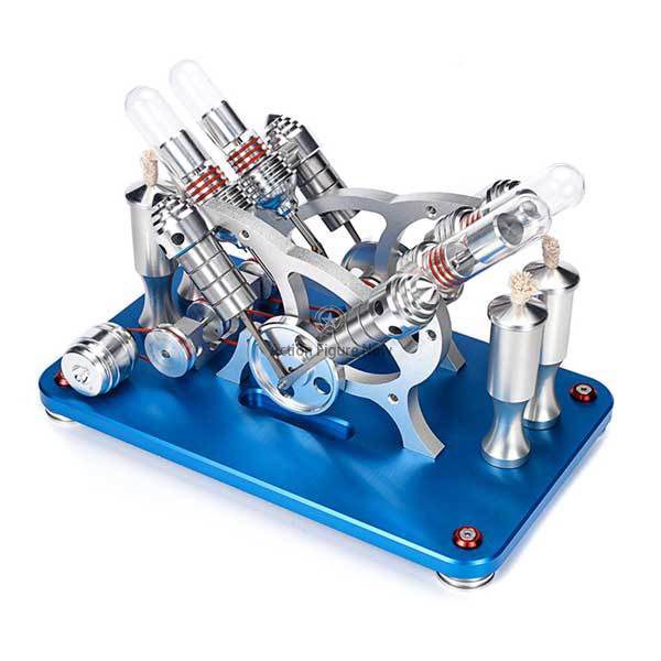 4-Cylinder External Combustion Stirling Engine Model (V4) 4-Cylinder External Combustion Stirling Engine Model (V4)