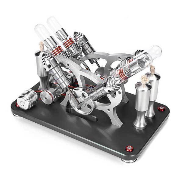 4-Cylinder External Combustion Stirling Engine Model (V4) 4-Cylinder External Combustion Stirling Engine Model (V4)