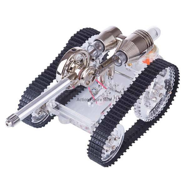 Tank Stirling Engine Vehicle Model - External Combustion Engine Toy by Enginediy