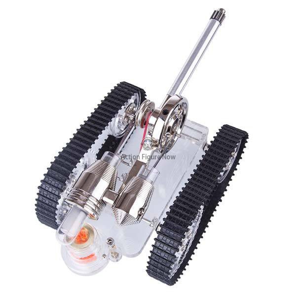 Tank Stirling Engine Vehicle Model - External Combustion Engine Toy by Enginediy