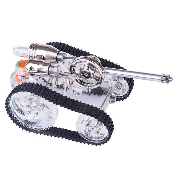 3D PRINTED Tank Stirling Engine Car Motor Engine Toy Model External Combustion Engine STEM Physics Educational Experimental Toy