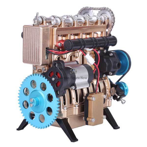 Mini 4-Cylinder Engine Model Kit: Car Engine Building Kit for Kids and Adults