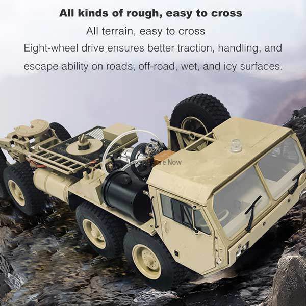 1/12 Toyan Military Truck RWD RC Car: 4-Stroke Methanol Engine Off-Road Vehicle