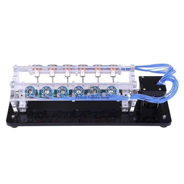 EngineDIY V12 Electromagnetic Engine Model - 5V 6W with 12 Coils, High-Speed V-Shaped for Automotive Collection