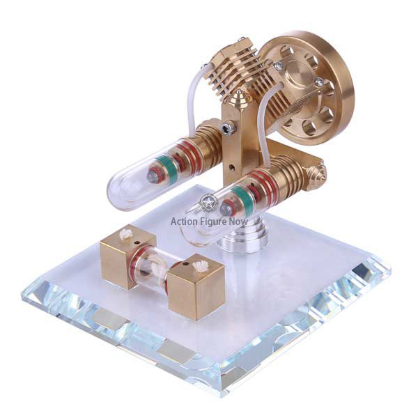 Stirling Engine Kit: Free Piston 2-Cylinder Engine Generator Model Toy Stirling Engine Kit: Free Piston 2-Cylinder Engine Generator Model Toy
