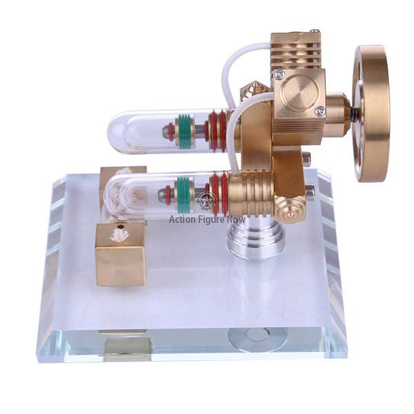 Stirling Engine Kit: Free Piston 2-Cylinder Engine Generator Model Toy