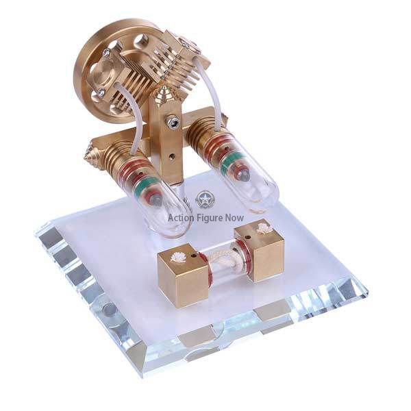 Stirling Engine Kit: Free Piston 2-Cylinder Engine Generator Model Toy Stirling Engine Kit: Free Piston 2-Cylinder Engine Generator Model Toy