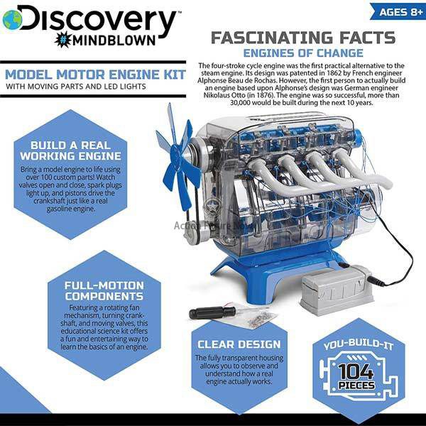 V4 Engine Model Building Kit - Build and Learn with Ed-Q - STEM Educational Toy V4 Engine Model Building Kit - Build and Learn with Ed-Q - STEM Educational Toy