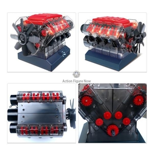 DIY V8 Engine Model Kit - Educational STEM Science Toy