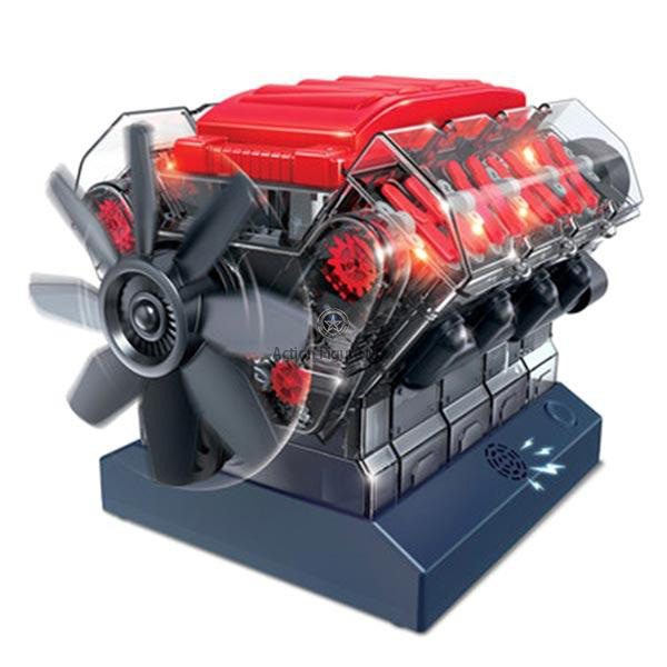 DIY V8 Engine Model Kit - Educational STEM Science Toy