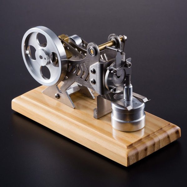 Vacuum Engine Stirling Engine Motor Model with Wooden Base