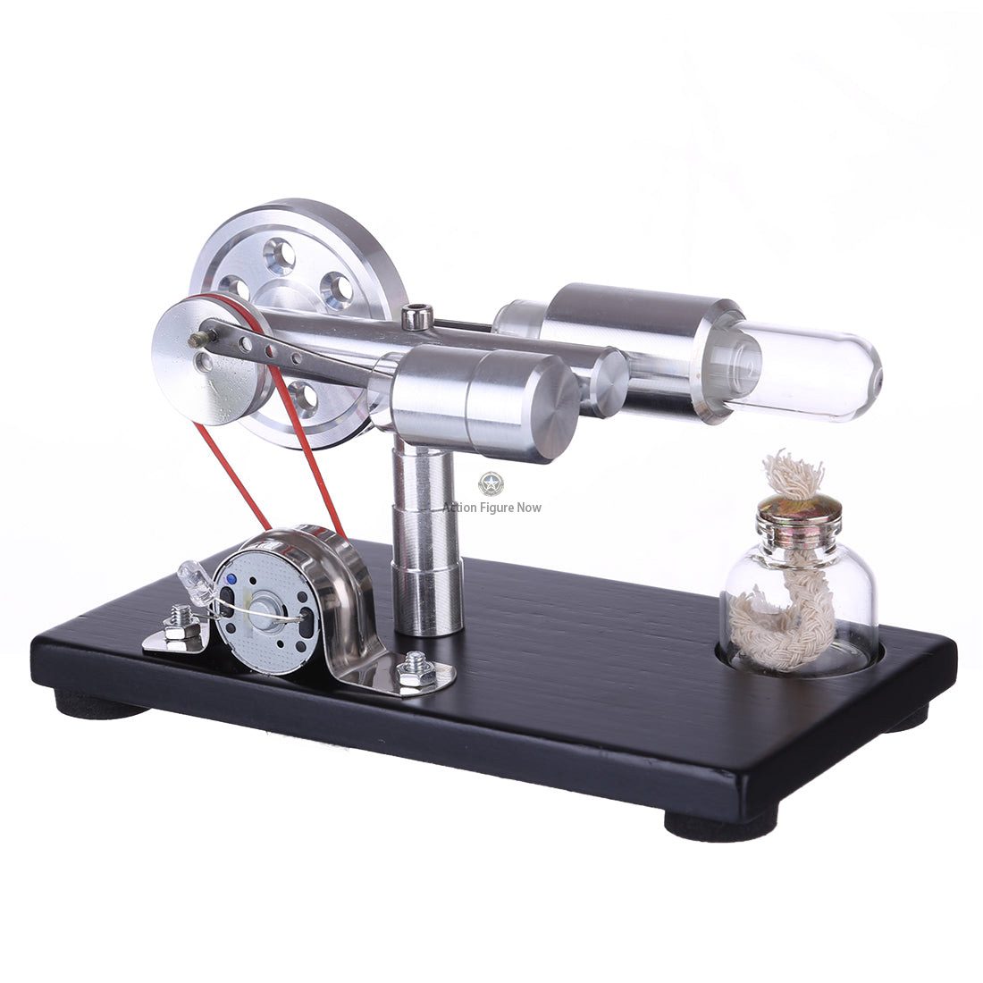 Shape Stirling Engine Generator Model with LED Lights and Digital Voltage Display - STEM Educational Model Shape Stirling Engine Generator Model with LED Lights and Digital Voltage Display - STEM Educational Model