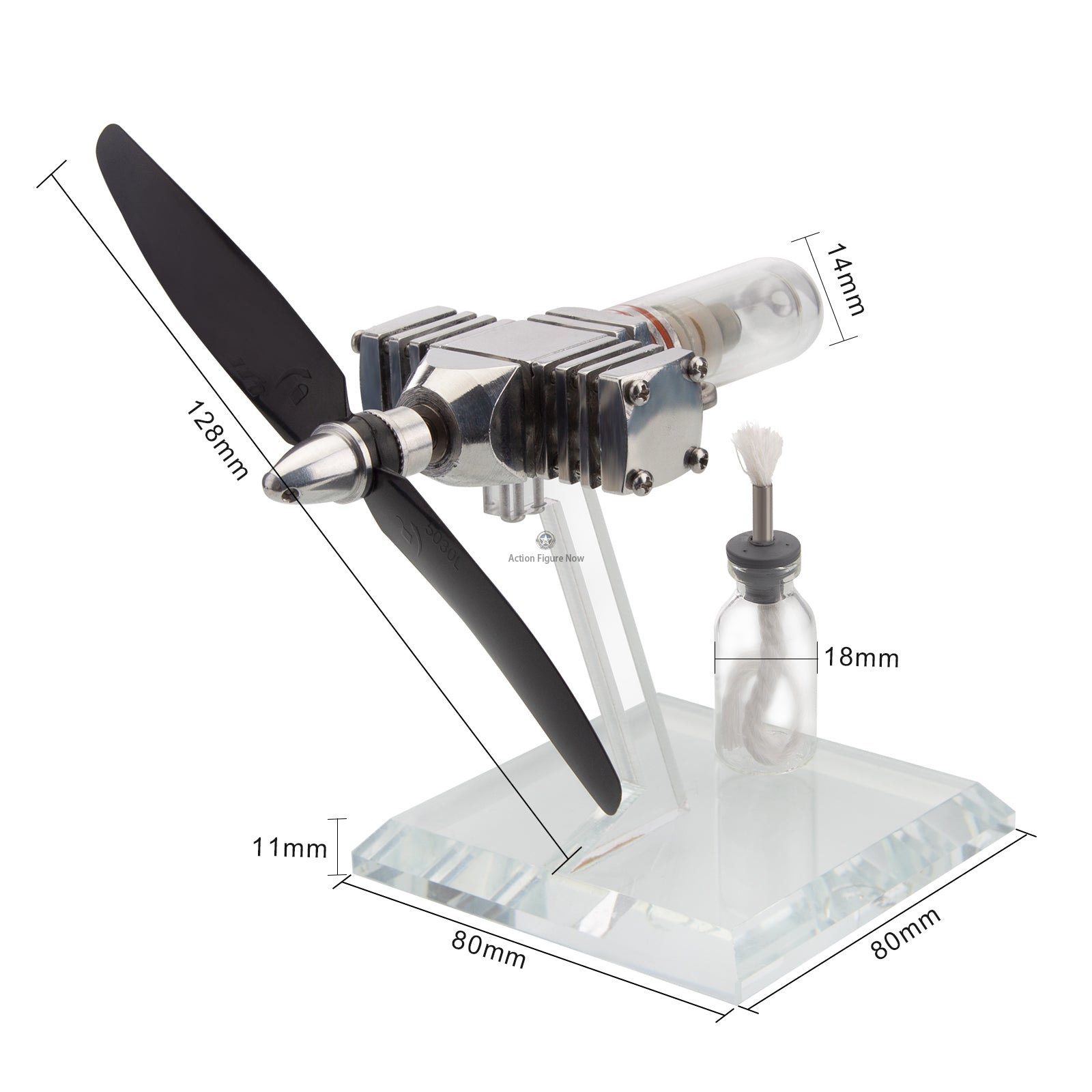 ENJOMOR Plane Head Stirling Engine Pocket-Sized Free-Piston External Combustion Engine Model Toy ENJOMOR Plane Head Stirling Engine Pocket-Sized Free-Piston External Combustion Engine Model Toy