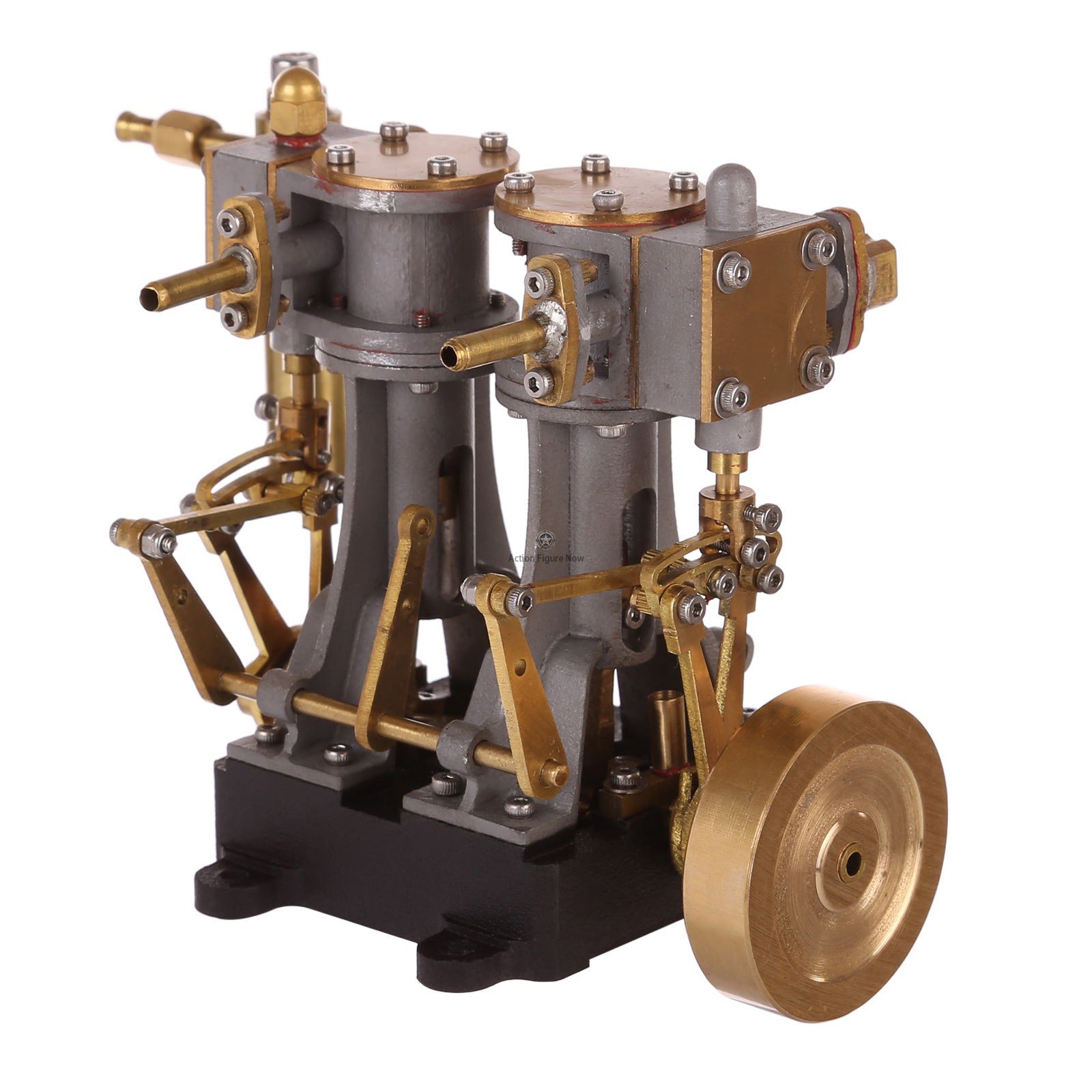 Mini Double-Cylinder Compound Steam Engine with Reversing Mechanism for Steamboats, RC Boats, and Model Ships Mini Double-Cylinder Compound Steam Engine with Reversing Mechanism for Steamboats, RC Boats, and Model Ships