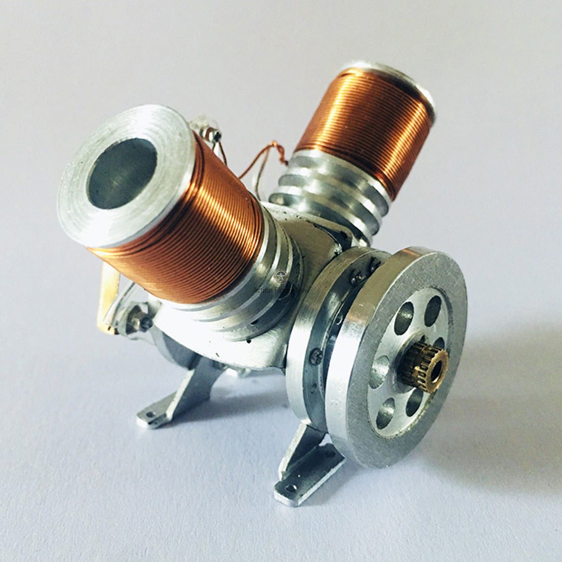 Metal Mini V Type Double-Cylinder V2 Electromagnetic Engine Model Kit Metal Mini V Type Double-Cylinder V2 Electromagnetic Engine Model Kit