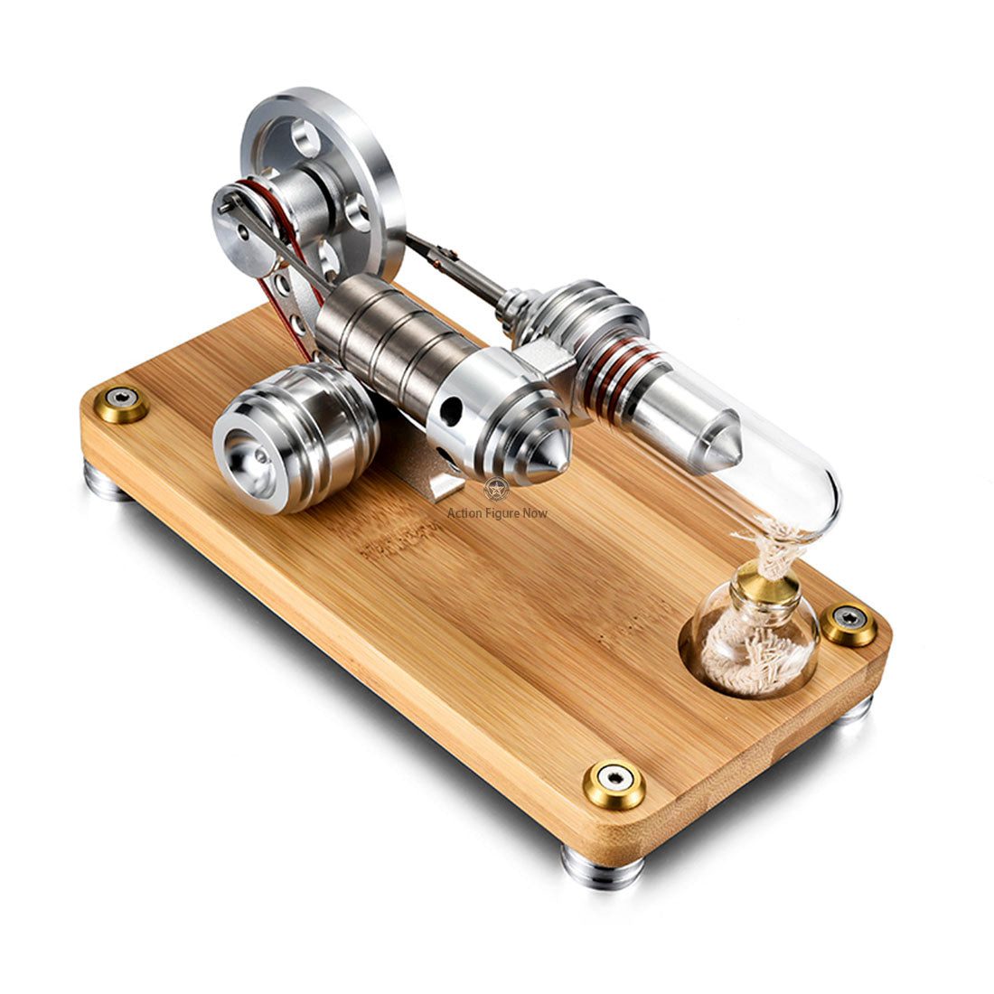 Single Cylinder Stirling Engine Model with LED Light for Science Experiments and Teaching Single Cylinder Stirling Engine Model with LED Light for Science Experiments and Teaching