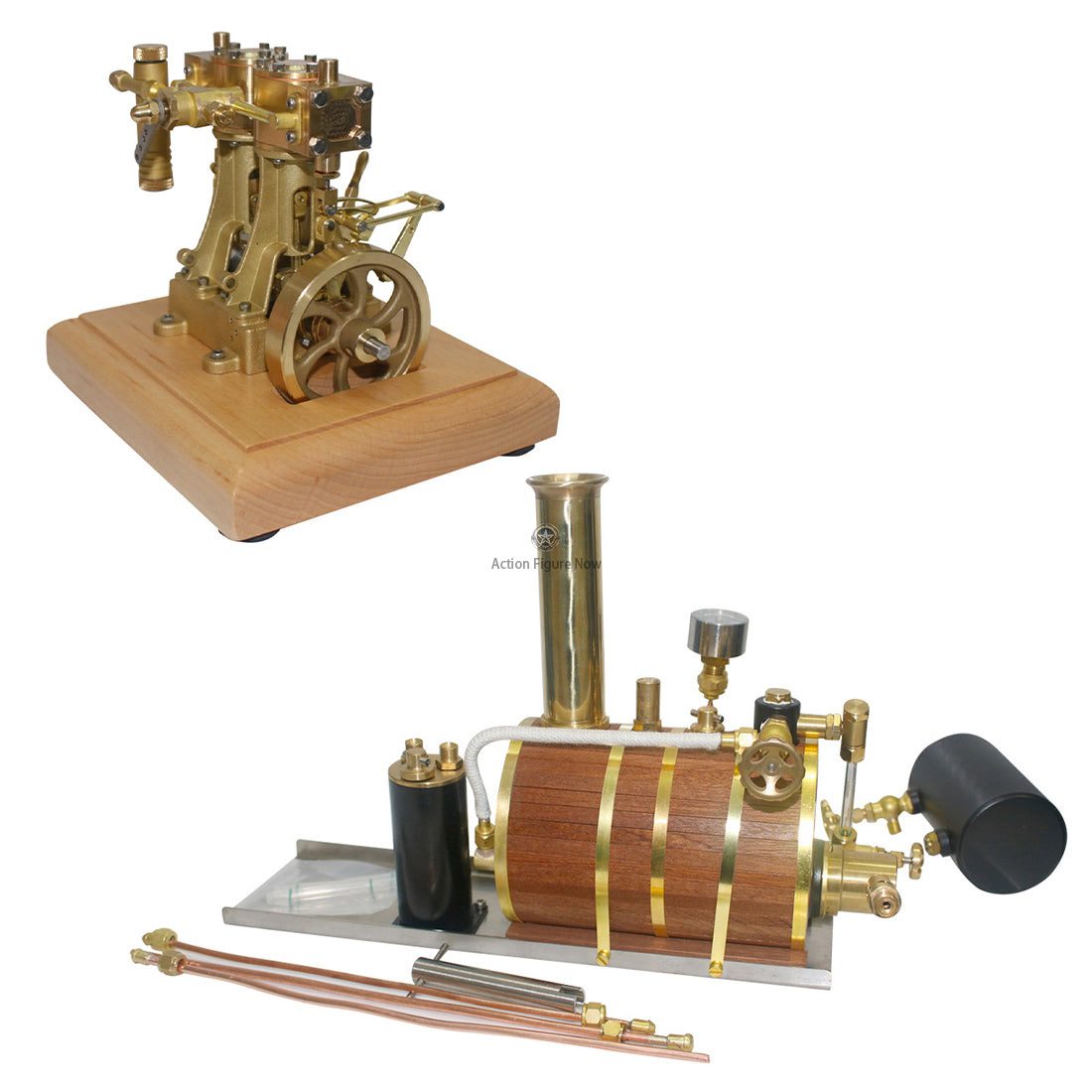 3.7CC Retro Vertical Reciprocating Double-Acting Model Steam Engine with 200ml Steam Boiler 3.7CC Retro Vertical Reciprocating Double-Acting Model Steam Engine with 200ml Steam Boiler