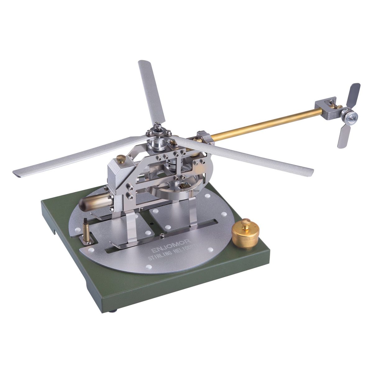 ENJOMOR DIY Stirling Engine Helicopter Gamma Model Kit, Educational STEM Hot Air Stirling Engine Helicopter Model
