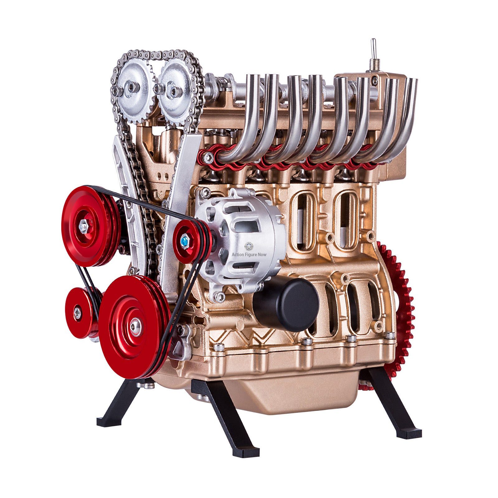 TECHING L4 Miniature DIY Engine Kit - Build Your Own Full Metal 4-Cylinder Model Engine TECHING L4 Miniature DIY Engine Kit - Build Your Own Full Metal 4-Cylinder Model Engine
