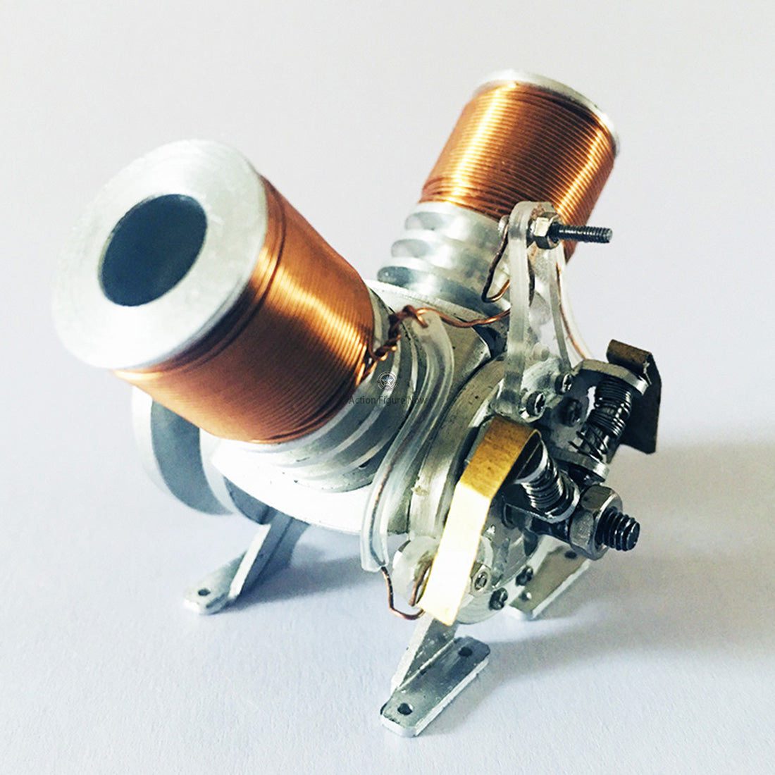 Metal Mini V Type Double-Cylinder V2 Electromagnetic Engine Model Kit Metal Mini V Type Double-Cylinder V2 Electromagnetic Engine Model Kit