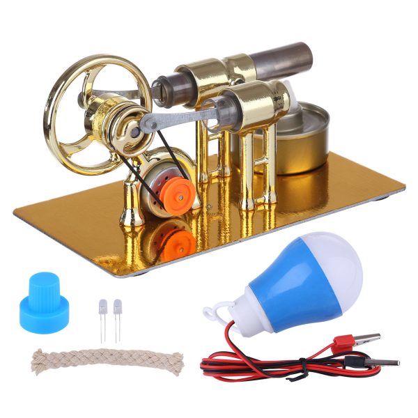 Mini Stirling Engine Model DIY Kit with Electricity Generator