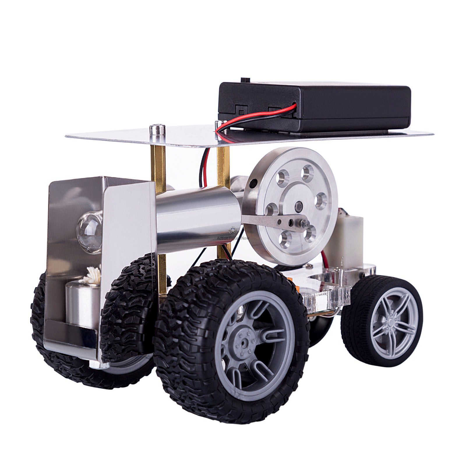 DIY Stirling Engine Model Car - RC Steering Vehicle for Science Experiments and Teaching DIY Stirling Engine Model Car - RC Steering Vehicle for Science Experiments and Teaching