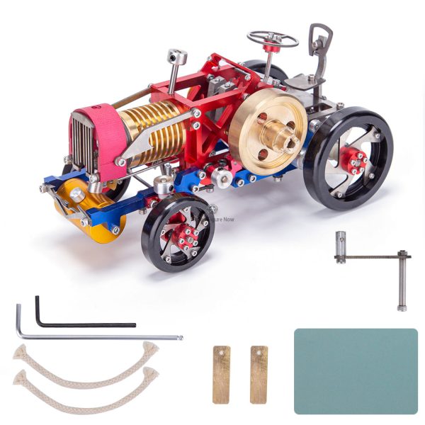 Flame Eater Vacuum Engine Model Tractor - Stirling Wheel Educational Mechanical Vehicle Artwork