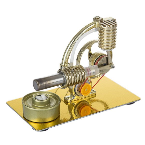 L-Shaped Single-Cylinder Stirling Engine Model with Enhanced Performance