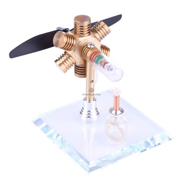 Stirling Engine Model with Hexagonal Shape and Propeller