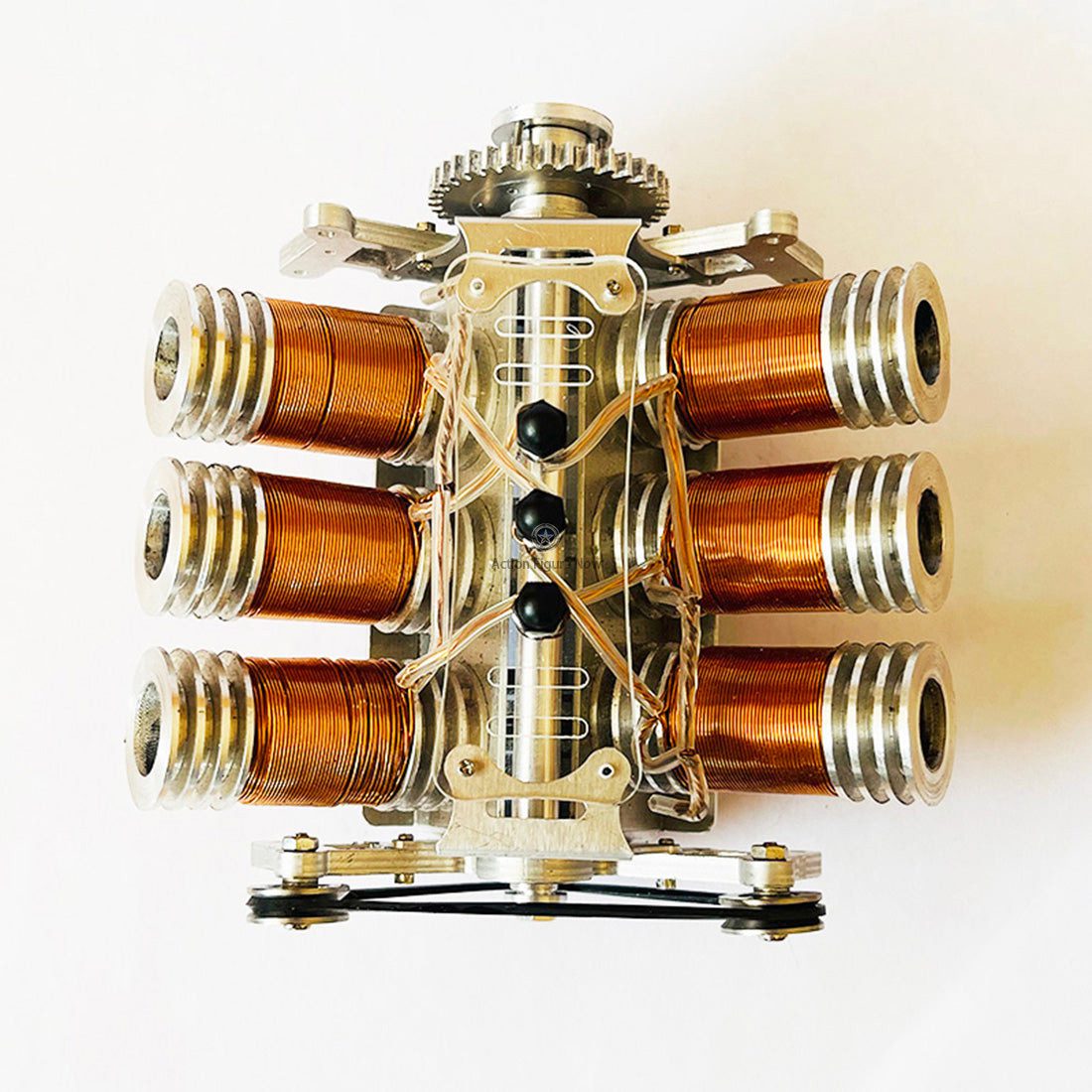 Brushless V6 Double-Piston Electric Motor for 1/10 RC Cars and Ships (Metal Construction)