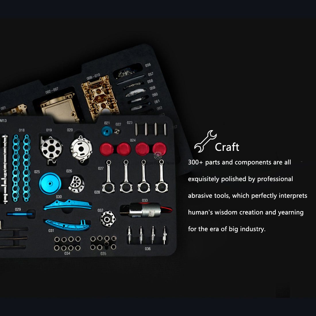 TECHING L4 Miniature DIY Engine Kit - Build Your Own Full Metal 4-Cylinder Model Engine TECHING L4 Miniature DIY Engine Kit - Build Your Own Full Metal 4-Cylinder Model Engine