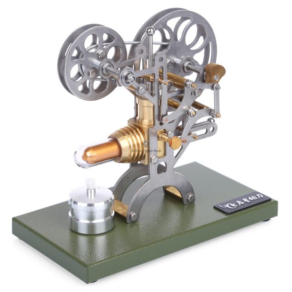 Stirling Engine Film Projector Model Kit - External Combustion Engine with Metal Base, Perfect Gift